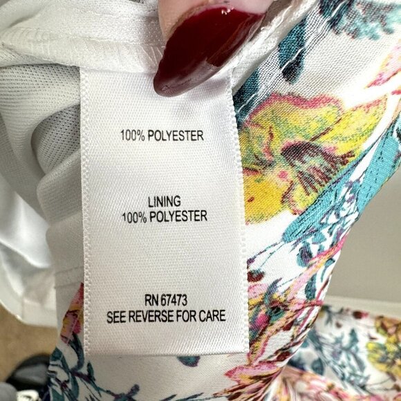 Taylor SZ 8 Chiffon Midi Cottage Fairy Floral Layerd Artsy Dress Empire Waist - Picture 10 of 12